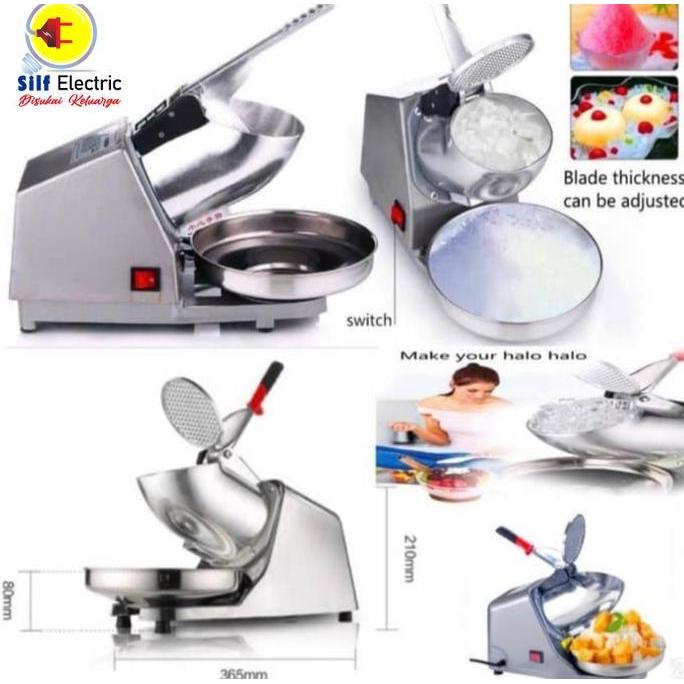 Mesin Serut Es Batu 2 Mata Pisau Advance Listrik Ice Smashing Machine Alat Serut Penghancur - Murah