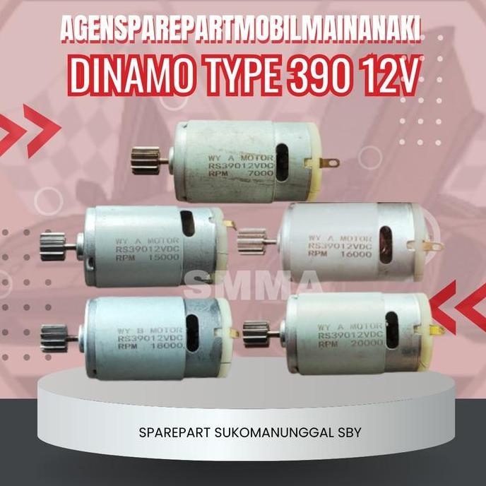 Dinamo 390/380 (Kecil) Dinamo 12volt buat Mobil Motor Mainan Aki