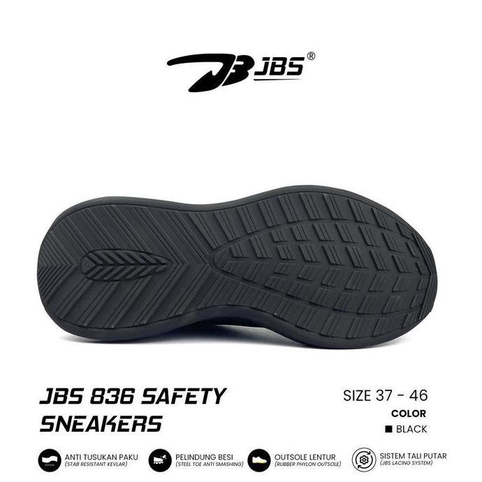 Sepatu Safety Sneakers Tali putar Ujung Besi / Sepatu JBS 836 Safety Sneakers Tali Putar / Sepatu Pr