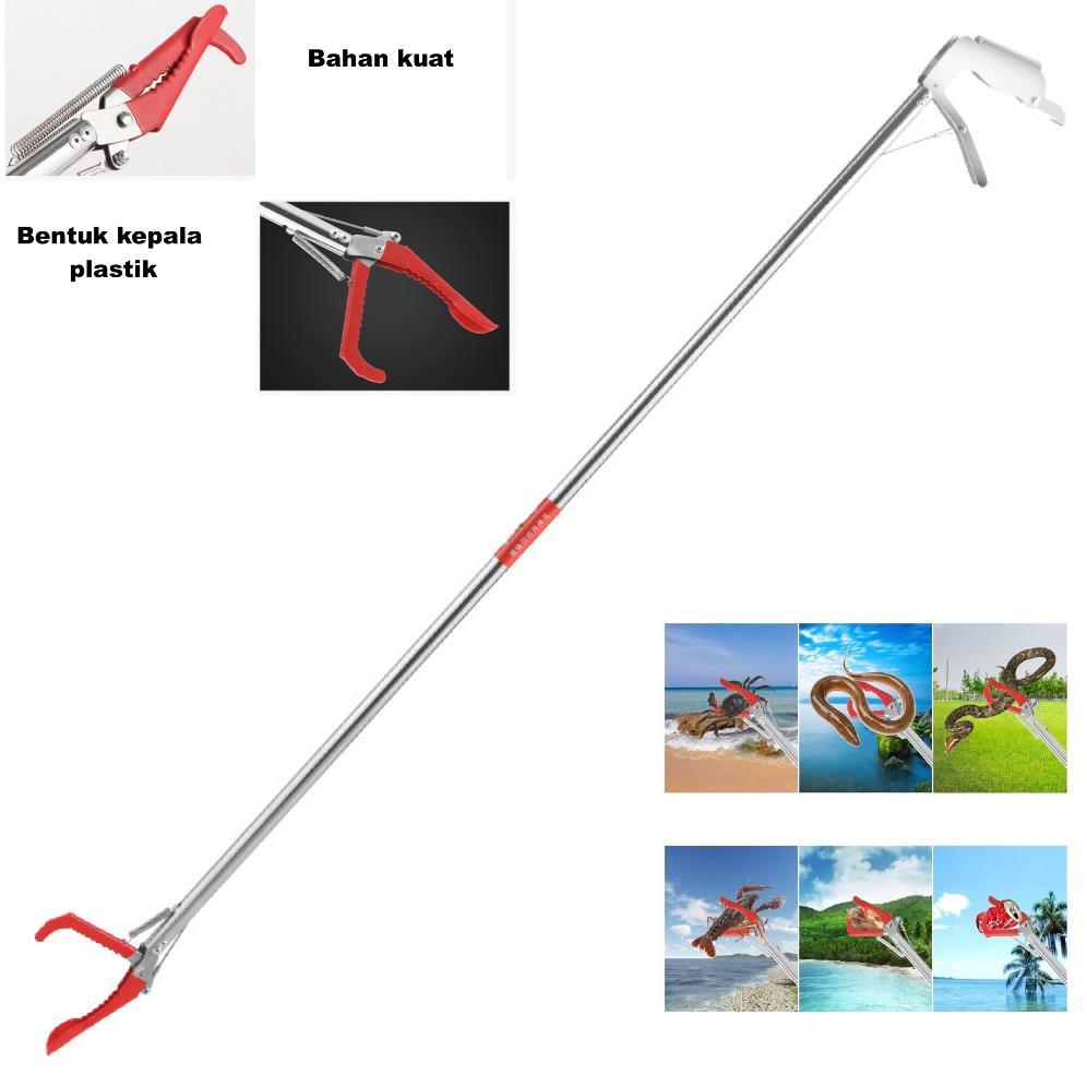 Tongkat belut/penjepit belut ular /alat penangkap penjepit bahan stainless kuat 75cm
