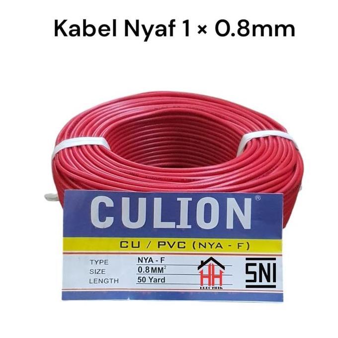 Culion Kabel Listrik Nyaf 1 X 0.8Mm Tunggal Serabut Tembaga Murni Sni