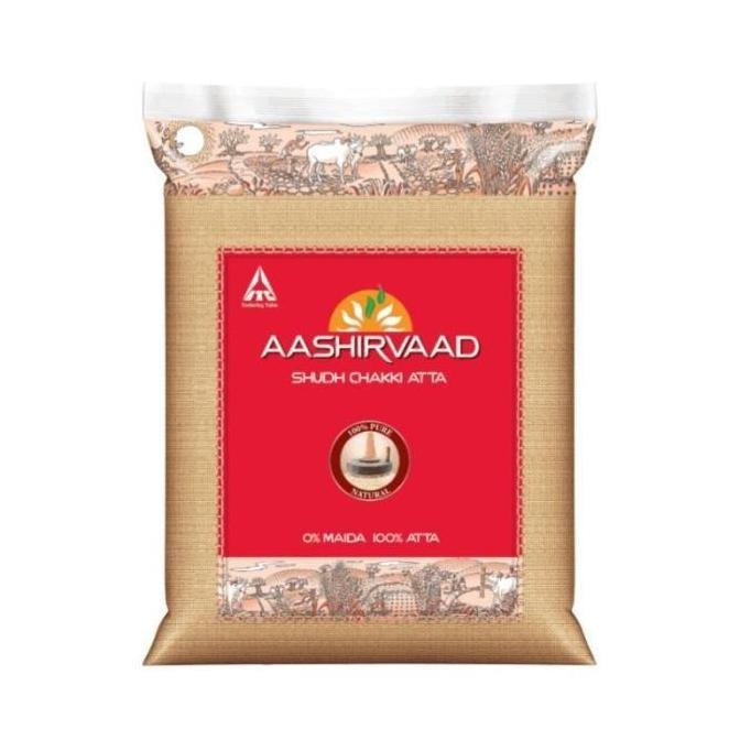 AASHIRVAAD ATTA Tepung Gandum India Premium 1Kg/2kg/5kg Tepung Gandum Utuh Berkualitas Tinggi Kaya S