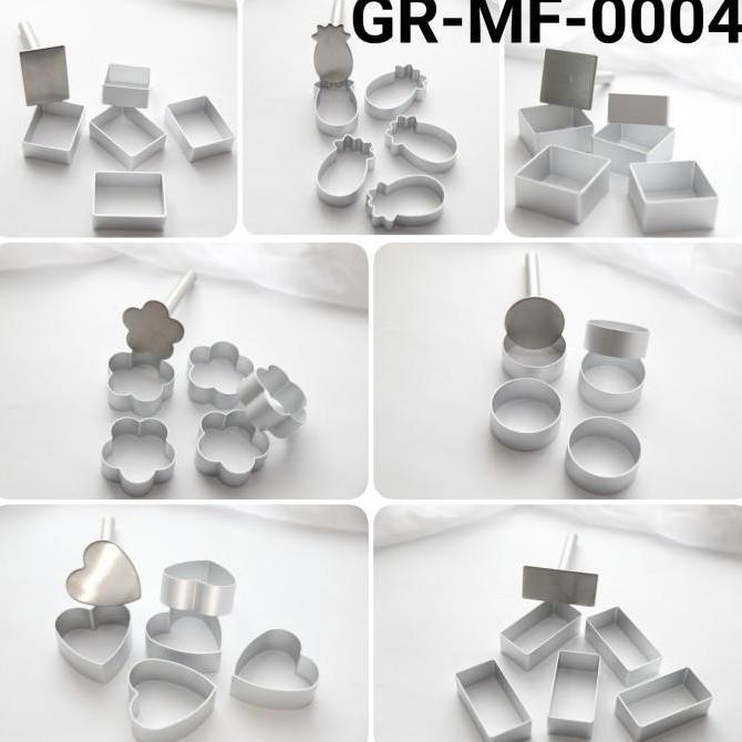 GR-MF-0004 Cetakan kue nastar hati bulat kotak persegi panjang nanas