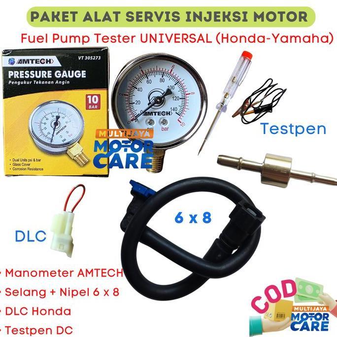 IKFOICI PROMO LENGKAP UNIVERSAL Fuel Pump Tester  Pressure Gauge Alat Cek Pengukur Tekanan Pompa Ben