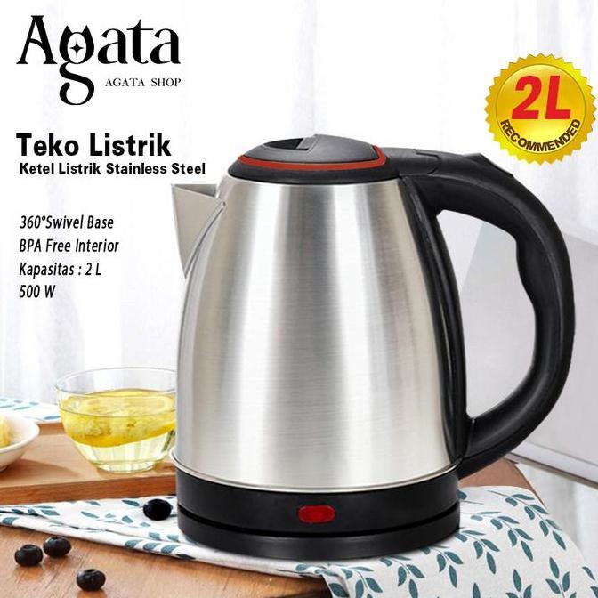 akbaralmahczumi - teko listrik stainless steel electric kettle pemanas air electric kettle besar oto