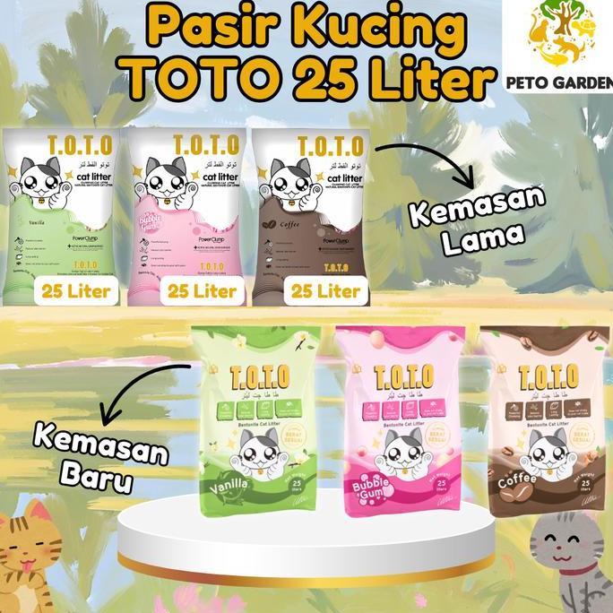 Pasir Kucing TOTO 25 Liter | Pasir Gumpal Wangi Kotoran Kucing