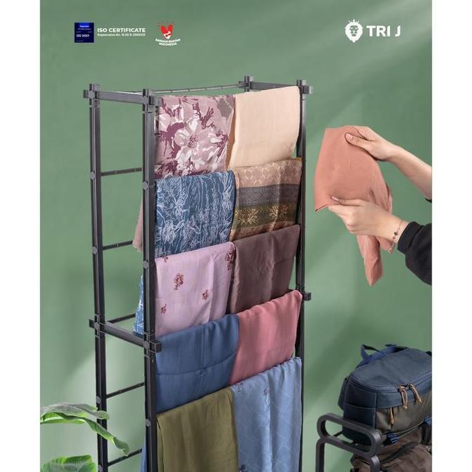 TRI J Rak Sepatu dan Jilbab 10 Tingkat Plastik / Rak Hijab 10 Susun Amazing Shoe Rack