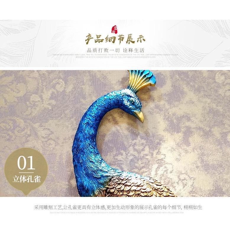 Jam Dinding Merak Hiasan Dinding Dekorasi Ruangan Import