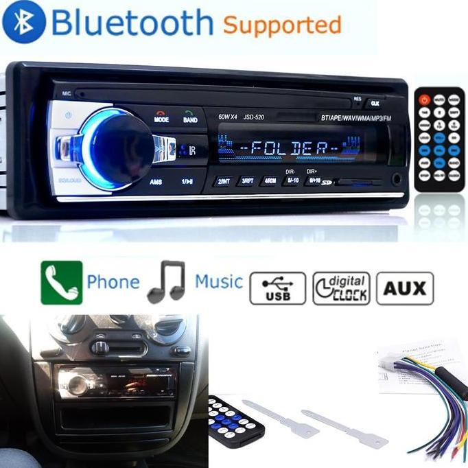 Tape Mobil Ori Singe Din Head Unit Tape Audio Radio Mobil Multifungsi Bluetooth Usb Mp3 Fm Radio Jsd