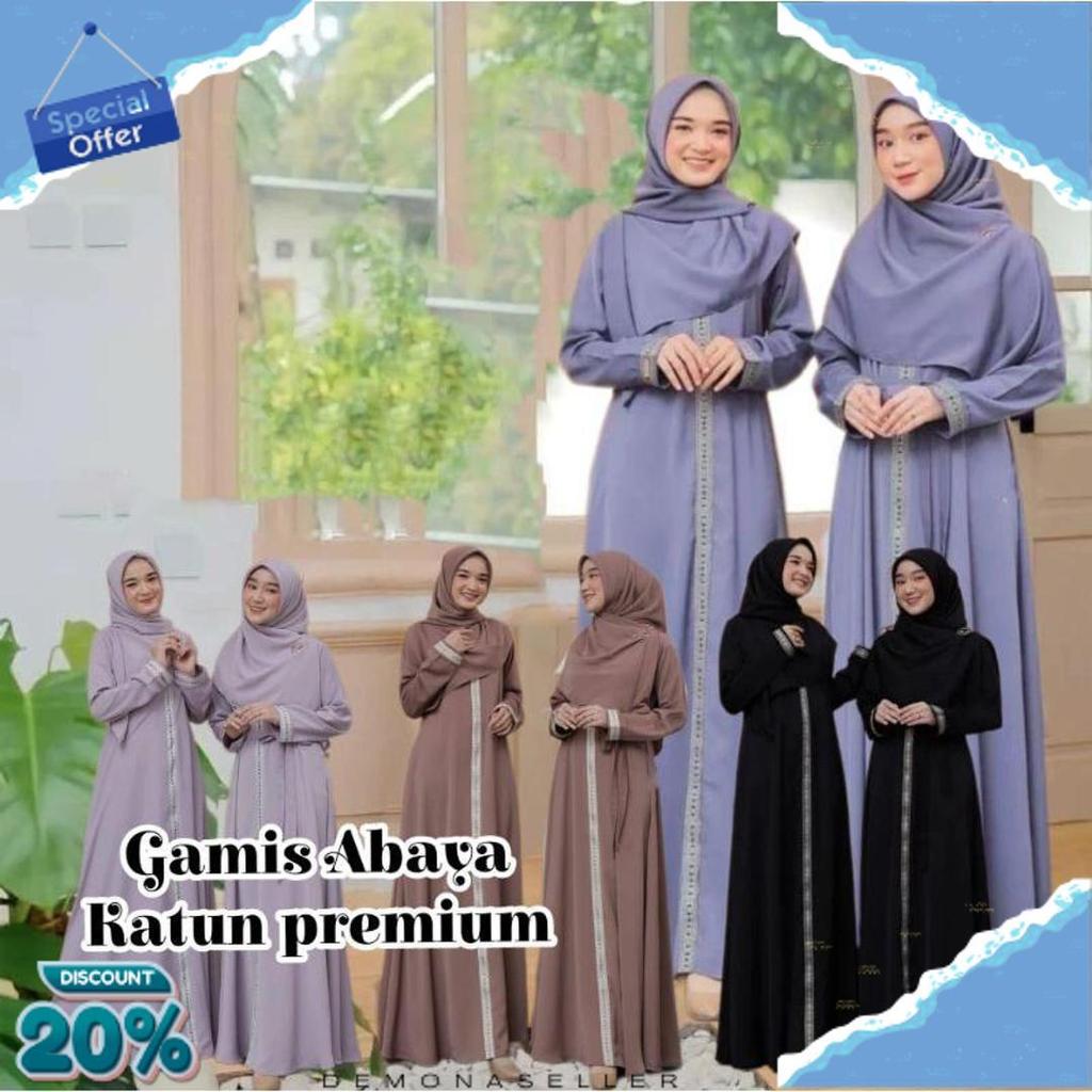 Sale Abaya Maxi Dress Premium/Gamis Abaya Arabian Renda Garis Satu Terbaru/Gamis Mewah Ful Renda Tal