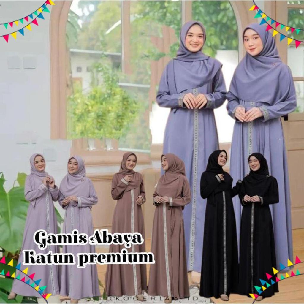 Sale Abaya Maxi Dress Premium/Gamis Abaya Arabian Renda Garis Satu Terbaru/Gamis Mewah Ful Renda Tal