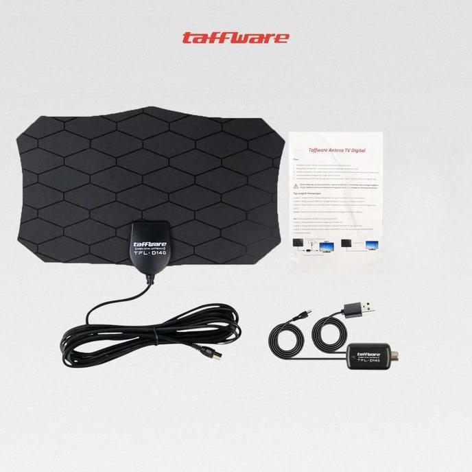 Akusesari- Antena Tv Indoor Digital Analog Booster Dvb-T2 Tv Hd 4K High Gain 25Db Kabel 3 Meter Full