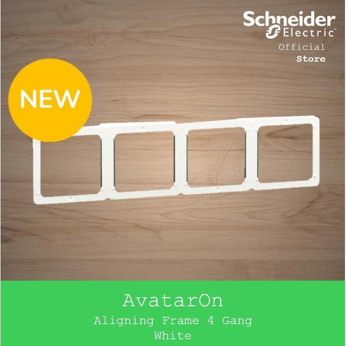 Aligning Frame SCHNEIDER AvatarOn 4 Gang Putih - E8331_46_WE