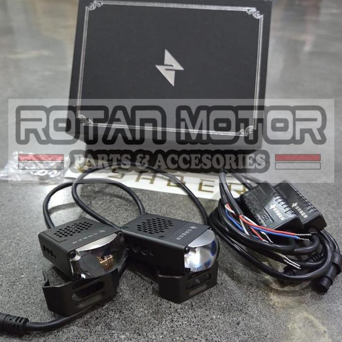 Promo MINI PROJIE Slim SABER SR1 AERO V2 /  SABER SR 1 AERO V2 Blue Lens 2X30W / LAMPU TEMBAK SABER 