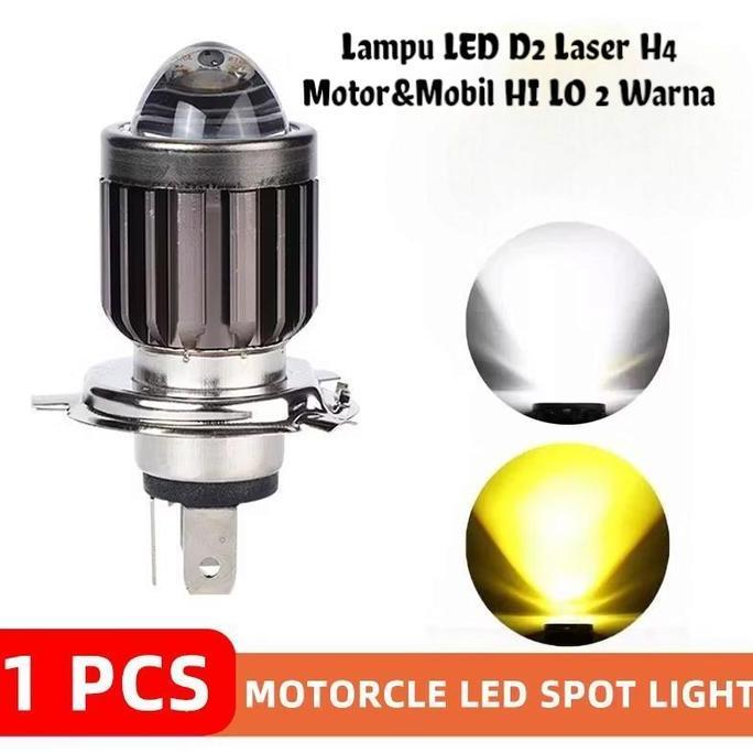 Promo HARGA SATUAN (1 PCS) Lampu LED Laser Lampu utama Motor Mobil h4 Laser LAMPU H4 LASER Motorcycl