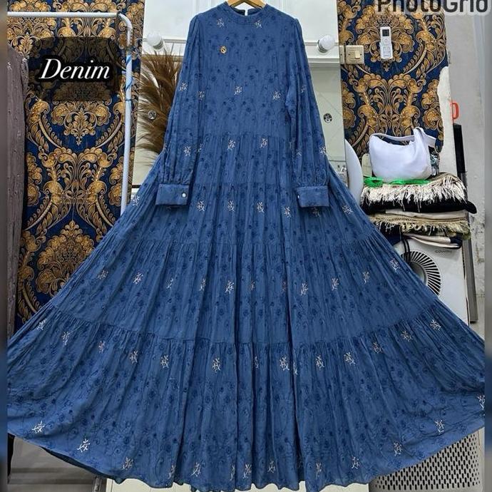 Wxwxw- Queenasyari - Nazwa Katun Bordir Bordir ( Hanya Gamis ) Mewah Jumbo Kondangan Lebaran Tangan 