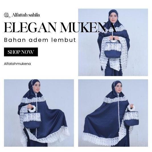 Mukena Bordir mewah premium adem elegan lembut Motif Satin