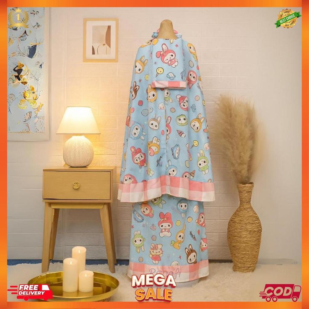 Mukena Traveling Anak 1-6 Tahun Motif Labubu Mini Pouch [L12]