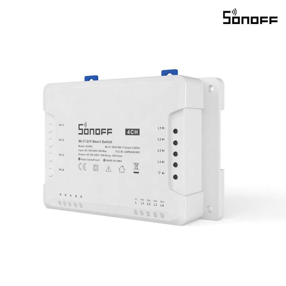 Sonoff Smart Switch 4CHR3 Smart Breaker Cerdas Wireless 4 Gang Switch Smart Home Automation Iot