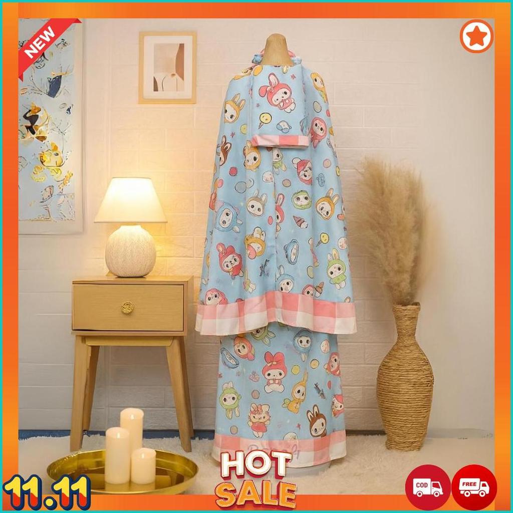 Mukena Traveling Anak 1-6 Tahun Motif Labubu Mini Pouch [L12]