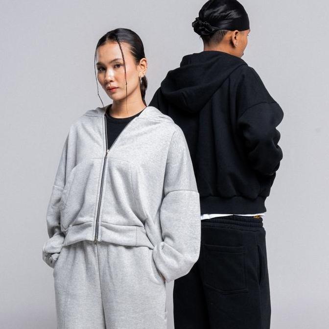 JORN - Boxy Double Zip/ Zipper Hoodie Boxy/ Zipper Boxy / Zipper Boxy / Zipper Heavyweight / Hoodie 