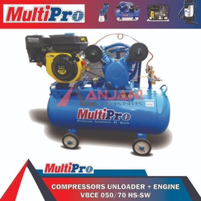 Terlaris Multipro Vbce 050/70 Hs-Sw Mesin Kompresor Angin Bensin 1/2 Hp Compressor Engine 1/2Hp Vbce