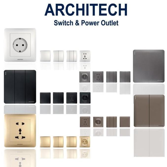 SAKLAR LAMPU / SAKLAR ARCHITECH INFINITY / SAKLAR GREY / SAKLAR DOBEL