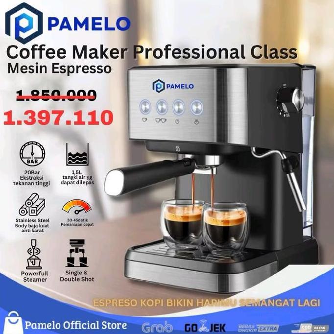 Terlaris Aeomik - Mesin Kopi Espresso 20 Bar Coffe Maker Machine Profesional