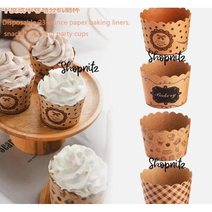 Paper Cup Cupcake Cup Muffin Kertas Cup Cake / Cake Muffin COKELAT