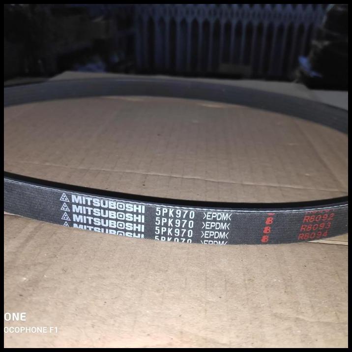 TERLARIS MITSUBOSHI FAN BELT 5PK970 EPDM TALI KIPAS FANBELT 5PK 970 COROLLA 