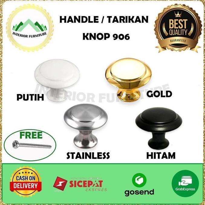 Grosir Knob Knop Bulat 906 Tarikan Laci Knop Laci Bulat 906 Hitam 175Pcs