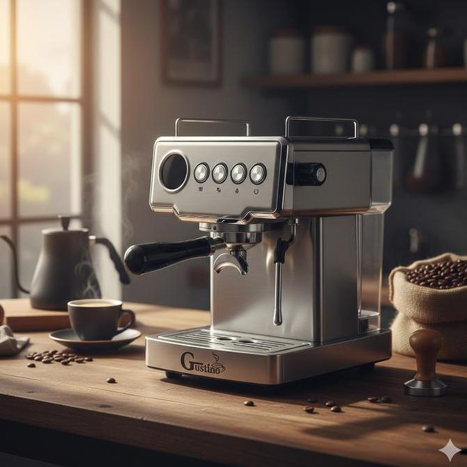 Terlaris Mesin Espresso Gustino Alcantara Em3212 Alat Seduh Pembuat Kopi Espreso Coffee Maker Machin