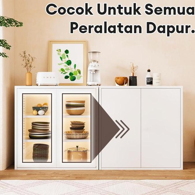 Promo Rum-Lemari Samping Meja Makan Lemari Pakaian - Lemari Laci Kayu Lemari Dapur Lemari Penyimpana