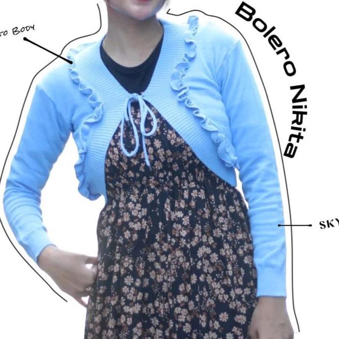 Cardigan Rajut Crop Nikita Outer Wanita Pendek Bolero Remaja Panjang
