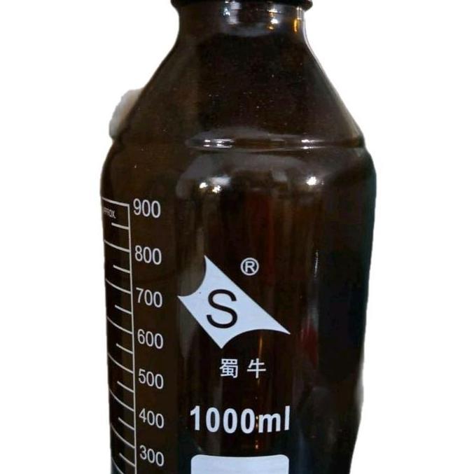 Promo Laboratory Bottle Amber 1000Ml Botol Kaca Amber 1L