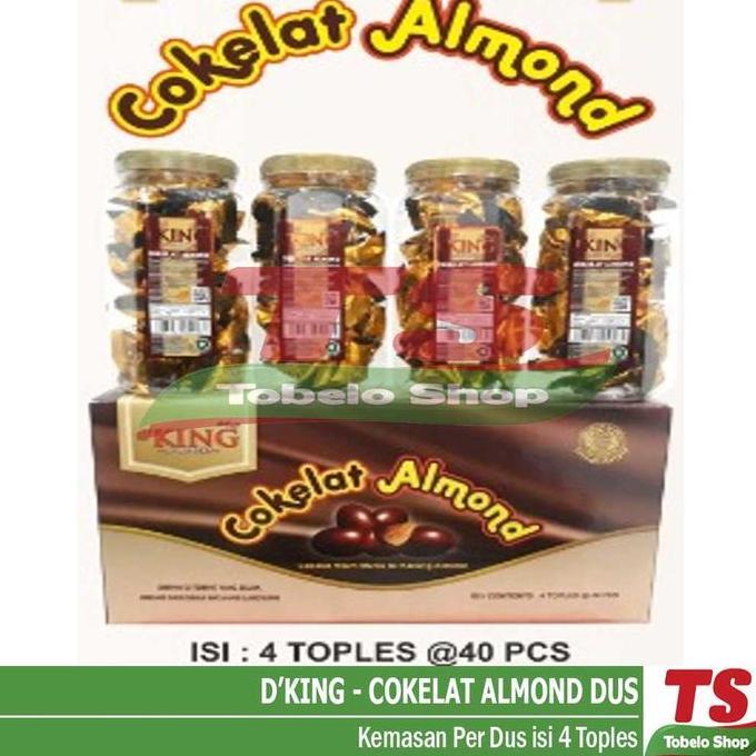 Snack- D'King Cokelat Almond (Dus) / Coklat Almond / Bonibol Almond / Dking