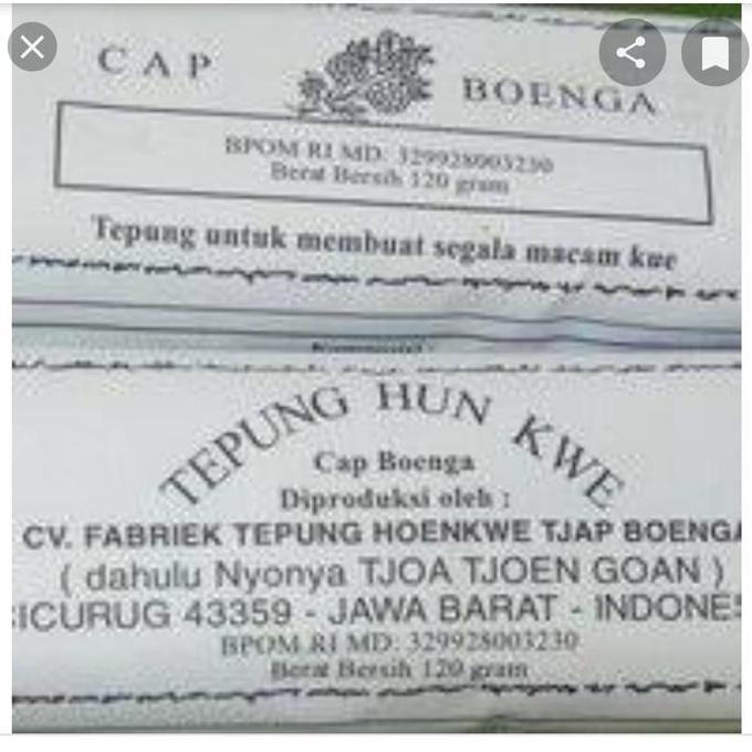 TEPUNG HUNKUE MEREK BUNGA