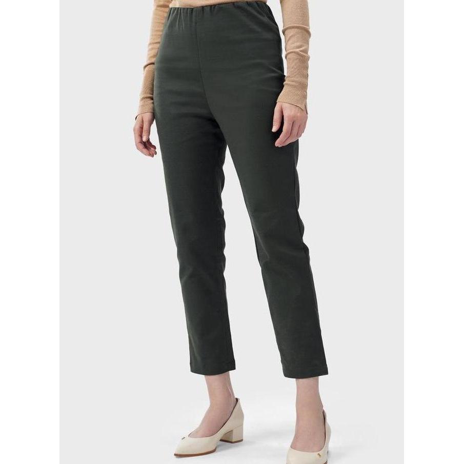 Benang Jarum - High Waist Ankle Pants - Noir