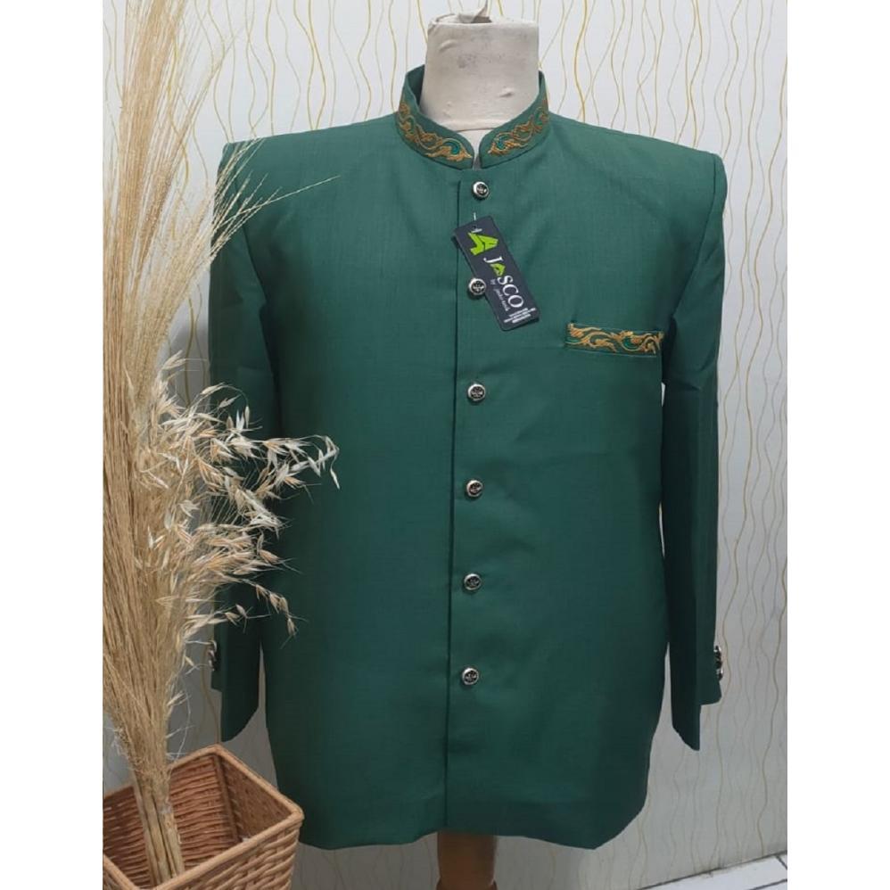 SOLVESSA NEW... JASKO TASIK HITAM WOL NOVUS JAS KOKO PRIA BORDIR SEDERHANA KERAH SAKU BY JASCO TASIK