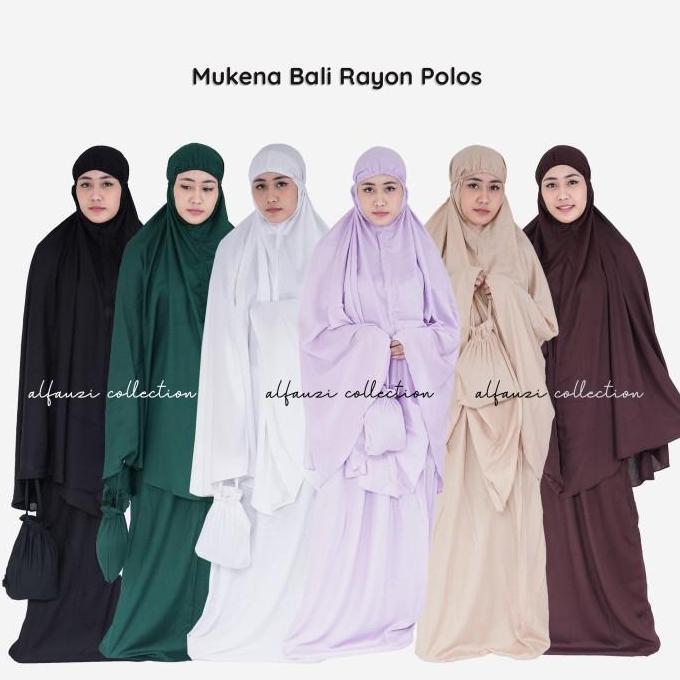 mukena Bali polos putih