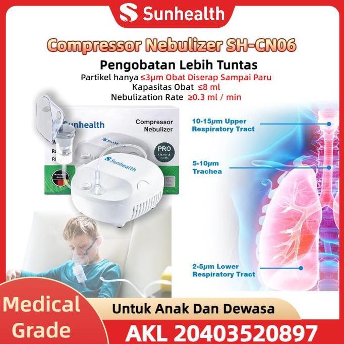 BONUS - Compressor Nebulizer SH-CN06 Alat Uap Bantu Sesak Napas Pernapasan untuk bayi latihan pernaf