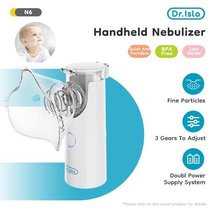 BEBAS ONGKIR - Dr.Isla Semprotan Asma N6 Nebulizer Alat Uap Pernafasan Inhaler BPA Free Low Noise Po