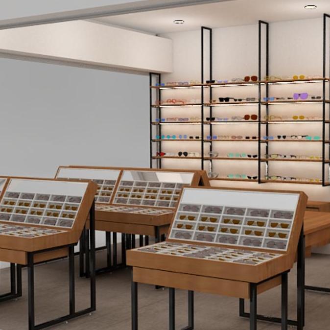 Terlaris Meja Etalase Optik Minimalis Modern Hpl Taco Harga Unit