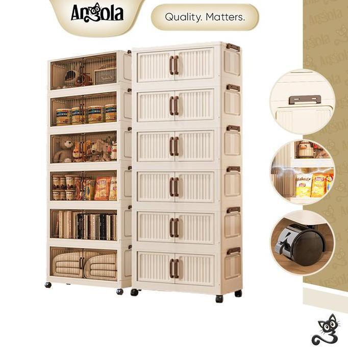 BEBAS ONGKIR - TP Angola Kotak Penyimpanan Angola Box Lipat Organizer Kontainer untuk Mainan, Tas Ke