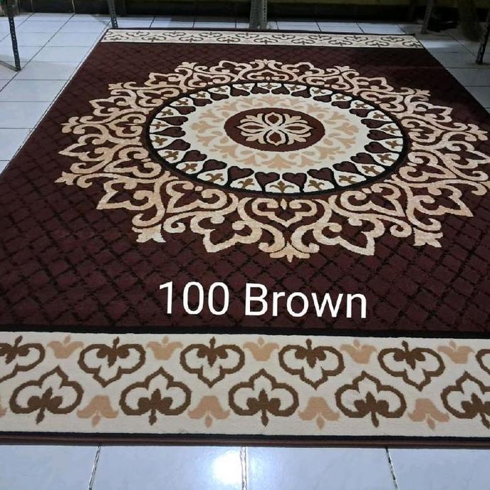 Sale Karpet Permadani Besar Jumbo Coklat Cream Berber Brown Momento Moderno 210X310 Cm