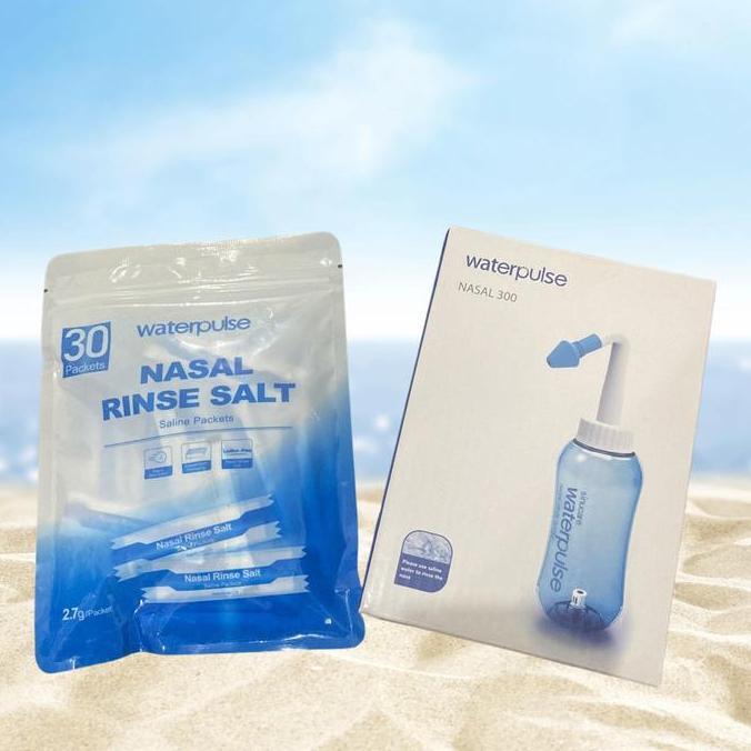 NEW PRICE - Waterpulse Nasal Rinse Bottle & Salt (30 sachet)