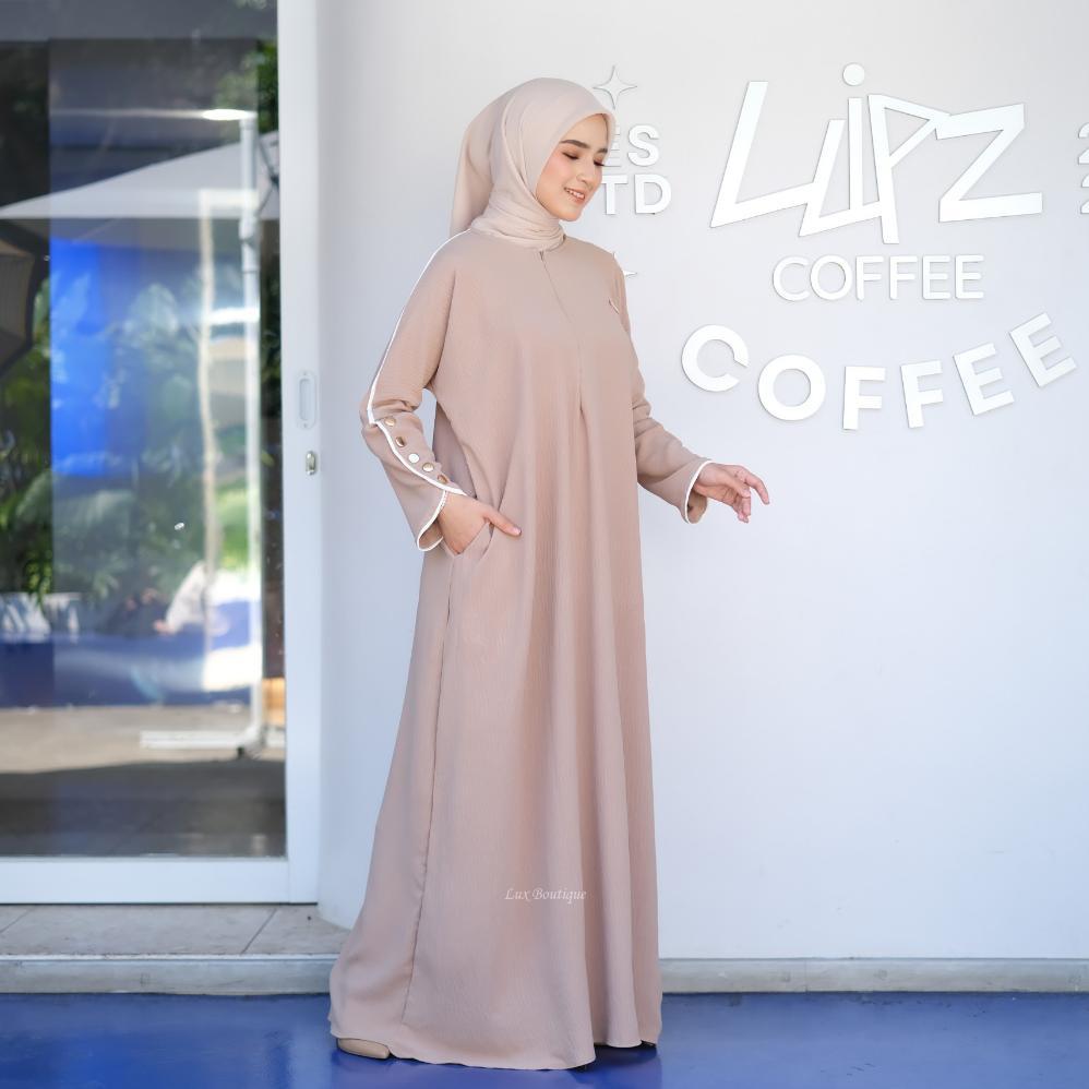 Mecca Dress Gamis Muslim Wanita Semi Batwing Terbaru Original