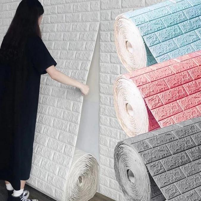 WALLPAPER DINDING ROLL WALLPAPER 3D FOAM BATA ROLL ROLLAN