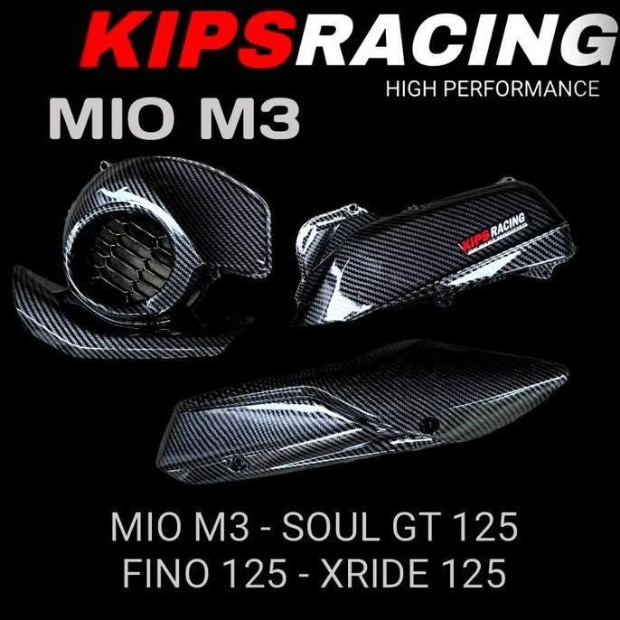 Paket Carbon Mio M3 Carbon 3 Pcs / Paket Carbon Mio M3 125 Mio S Z Soul Gt 125 X Ride 125 Glosy Pake
