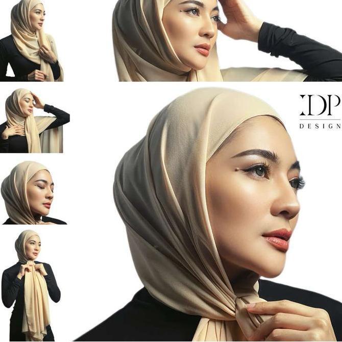 pasmina Inner IDP DESIGN Kerudung Wanita Muslim,hijab Instan,Ceruty Rayon Hijab kaos Panjang Lembut 